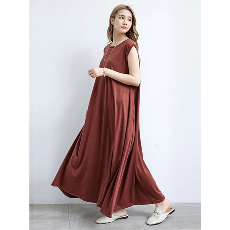 Inner Dress Maxi PREMIUM RAYON TWILL /Tanpa Lengan / Sleeveless Basic / Inner Gamis Tanpa Lengan