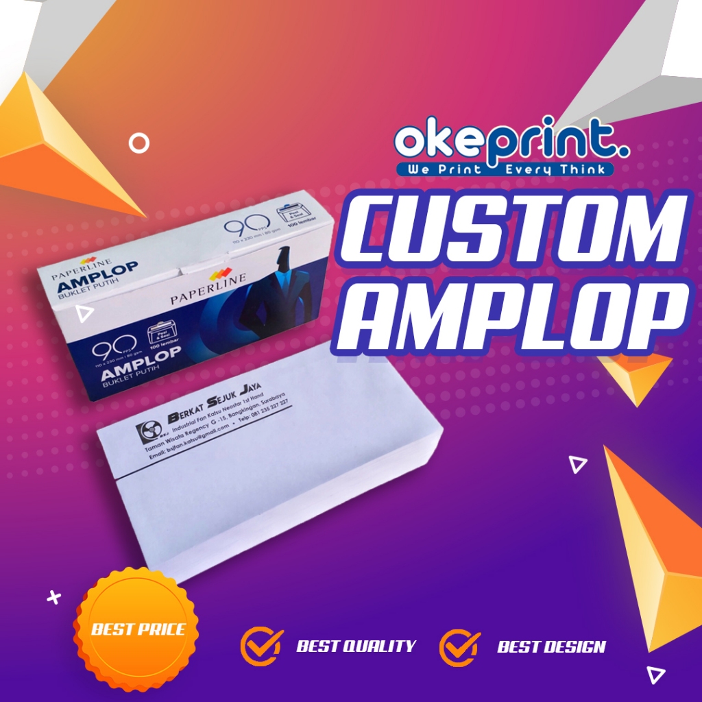 

OP | CUSTOM AMPLOP KECIL SEDANG BESAR 1 BOX / ISI 100 PCS