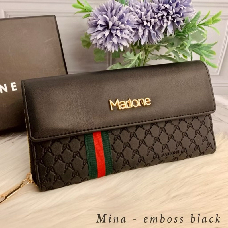 MARIONE - MINA Dompet Wanita FREE BOX + COVER Dompet Panjang Wanita