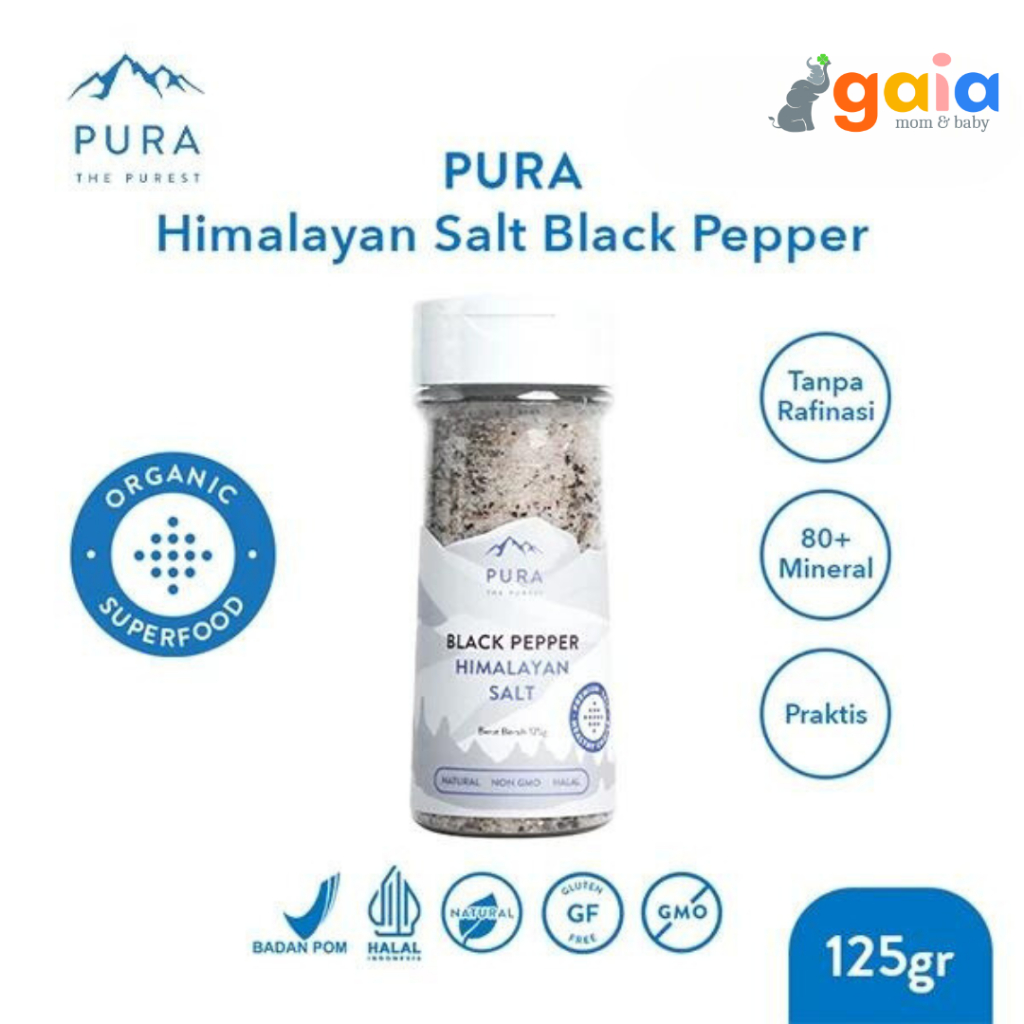 

Pura Himalayan Salt Pepper | Garam Organik | Garam Tanpa Rafinasi