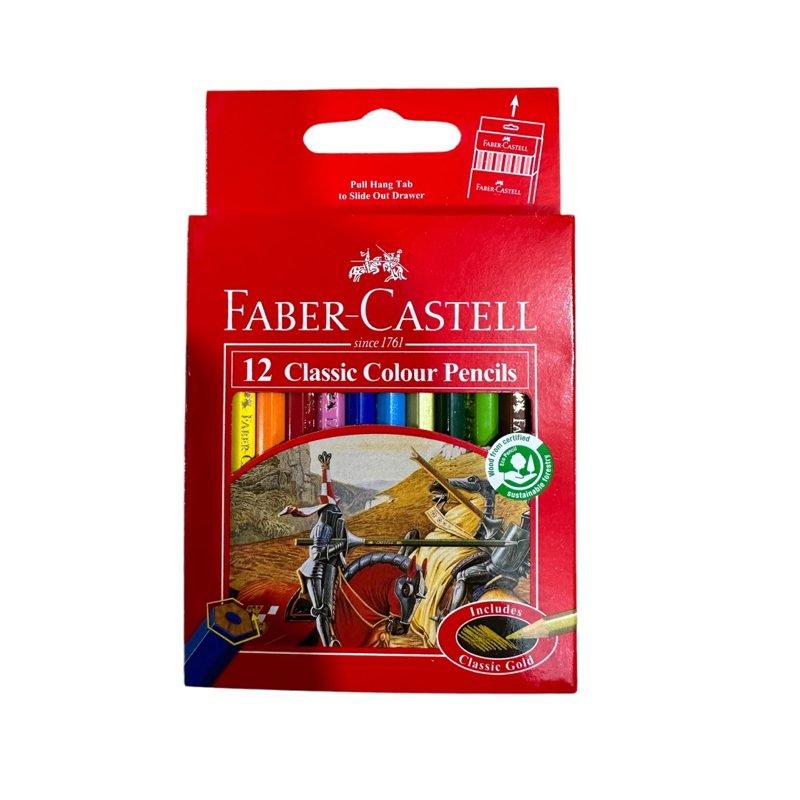 

Kelir kayu FABER CASTELL 12 warna pendek