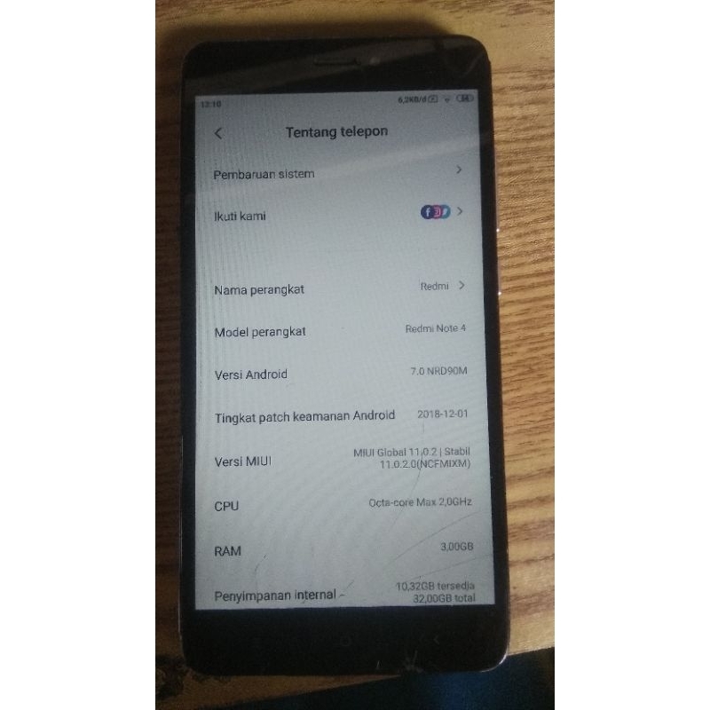 redmi not 4x snapdragon ram 3