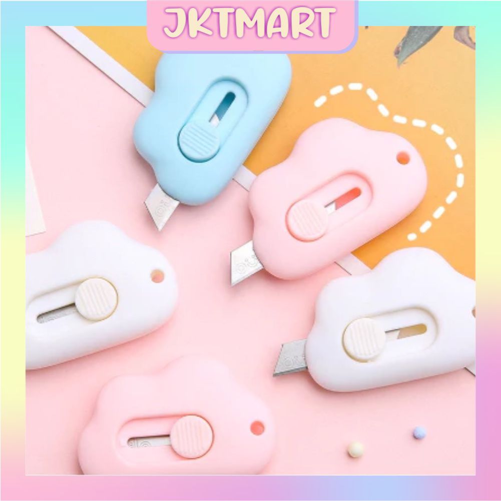 

⭐ JKTMART ⭐ Cutter Mini Pisau Pemotong Kertas Mini Portable Cutter Mini Bentuk Awan Cutter Mini Pembuka Paket S006 S026