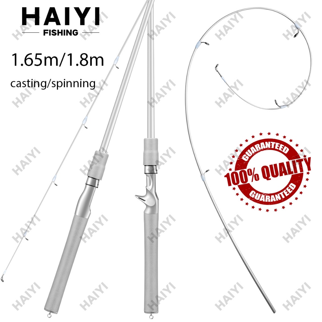 HAIYI FISHING Joran Pancing Ultra Ringan 2 Ruas Bahan Karbon Ukuran L ML MH Fuji Ring Joran Pancing 