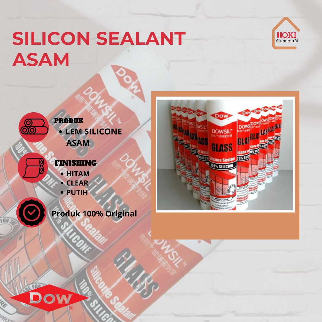 Dowsil Glass Silicone Sealant Lem Kaca Aquarium Silikon