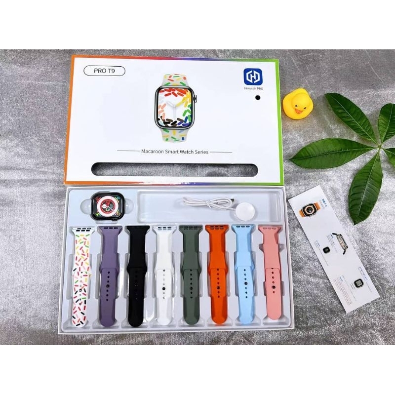 (BISA COD) JAM TANGAN WANITA - SMARTWATCH PRO T9 - TAMPILAN DIGITAL - TALI BAHAN RUBBER - DIAMETER 4