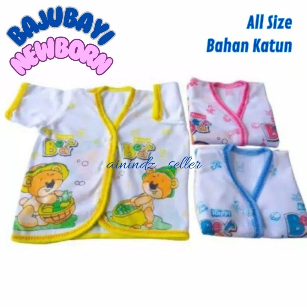 Baju Bayi Usia 0 - 6 Bulan Lengan Pendek Lusinan