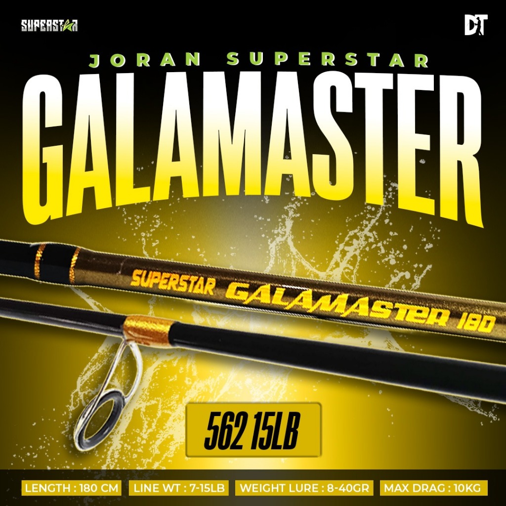Joran Kolaman Galamaster Superstar Joran Spinning Solid Carbon Size 160 180 cm Rod Pancing Full Eva 