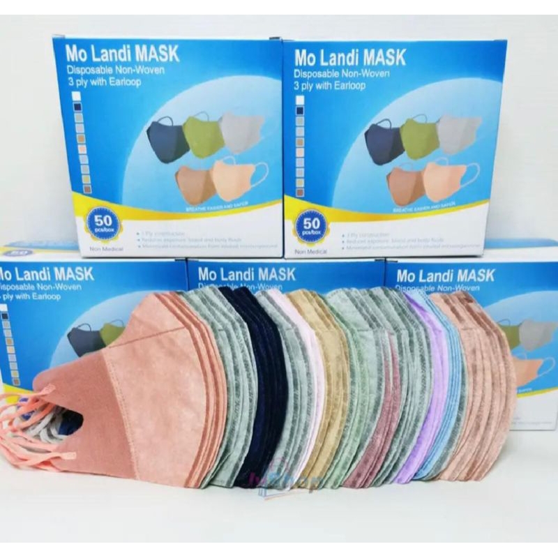 MASKER DUCKBILL WARNA RAINBOW ISI 50/ MASKER DUCKBILL DEWASA WARNA WARNI.
