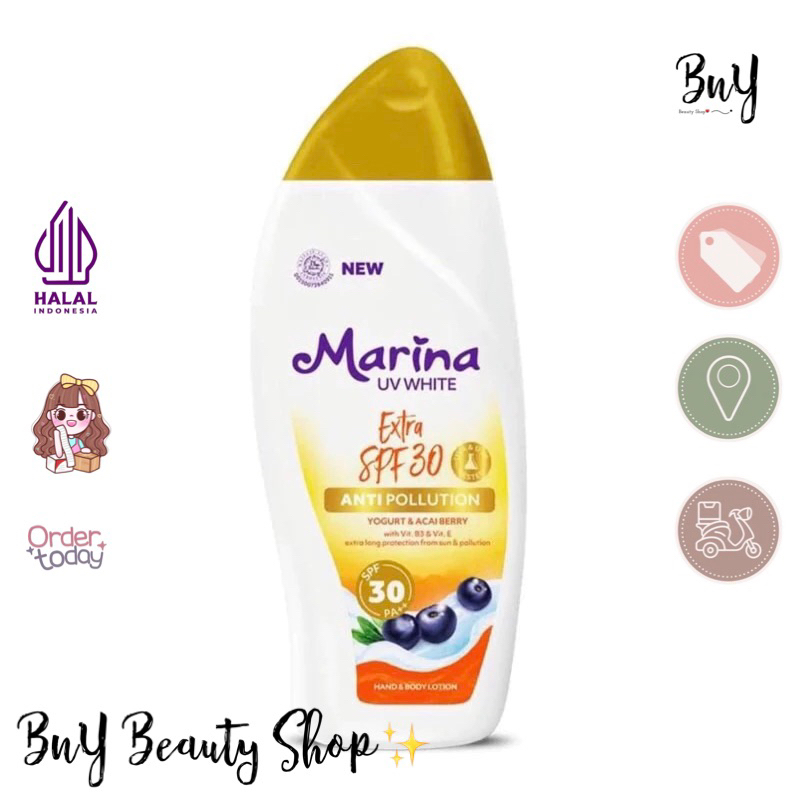 Handbody Marina SPF 30 / Lotion Tangan marina mencerahkan 92ML