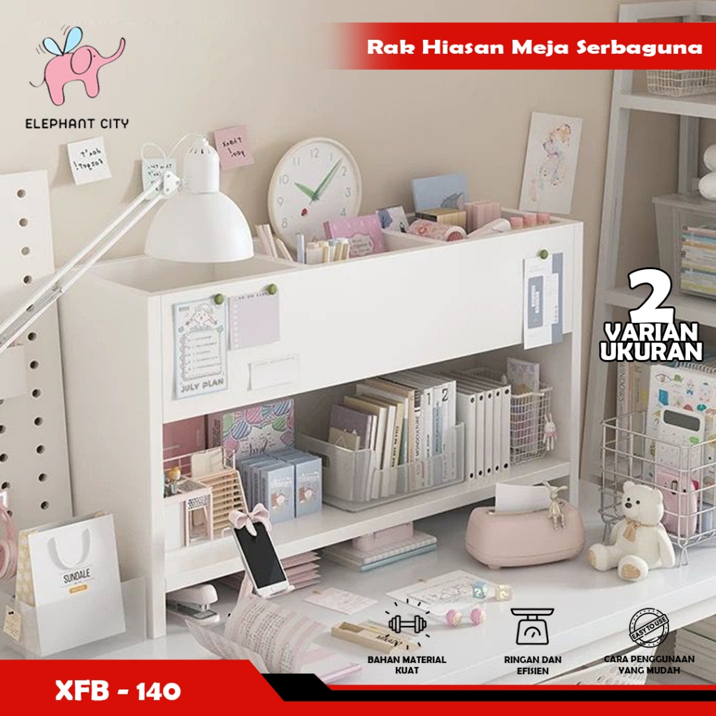 Rak buku rak penyimpanan desktop asrama siswa sederhana rak penyimpanan multi-lapis meja rak berlapi