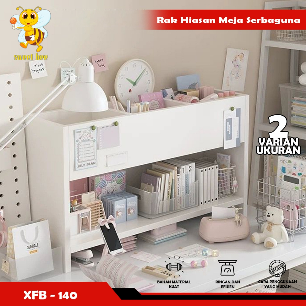 Rak buku rak penyimpanan desktop rak meja asrama siswa kecil meja kantor kamar tidur - SWETBEE