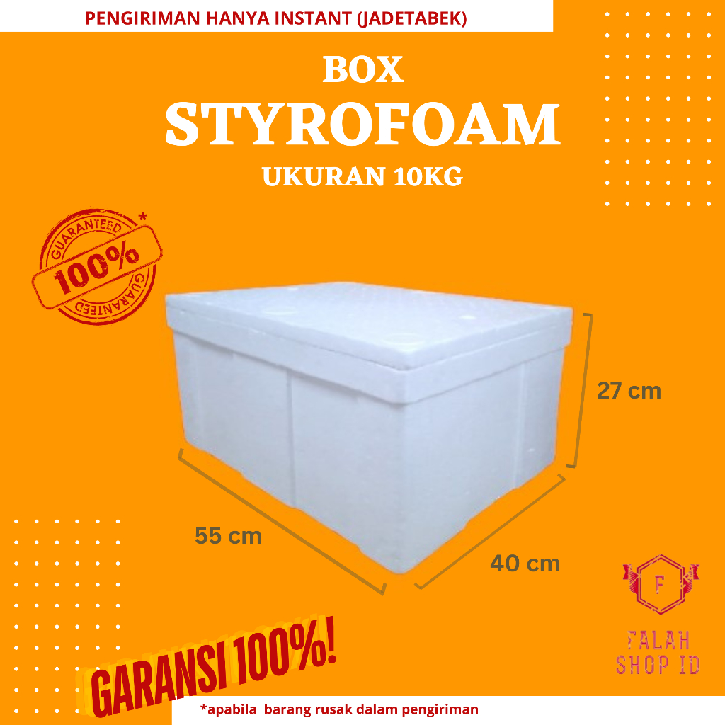 STYROFOAM BOX 10 KG 55 X 40 X 27 CM Vegetable Box 10Kg / Box Buah / Box Sayur / Box Es batu / Box Ik