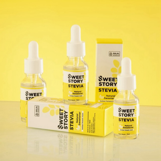 

[BUNDLING 3pcs] Sweet Story Stevia Pemanis Alami Pengganti Gula HALAL, BPOM, 0 Kalori 0 Gula Teruji Laboratorium