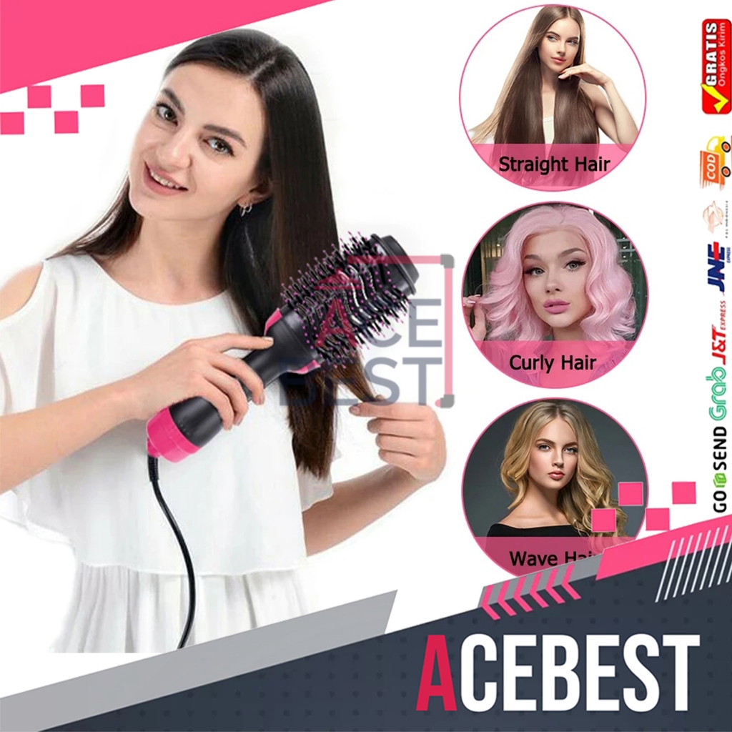 Blow Dryer Sisir Blow Hair Dryer Sisir Rambut Blow Elektrik FJ-006