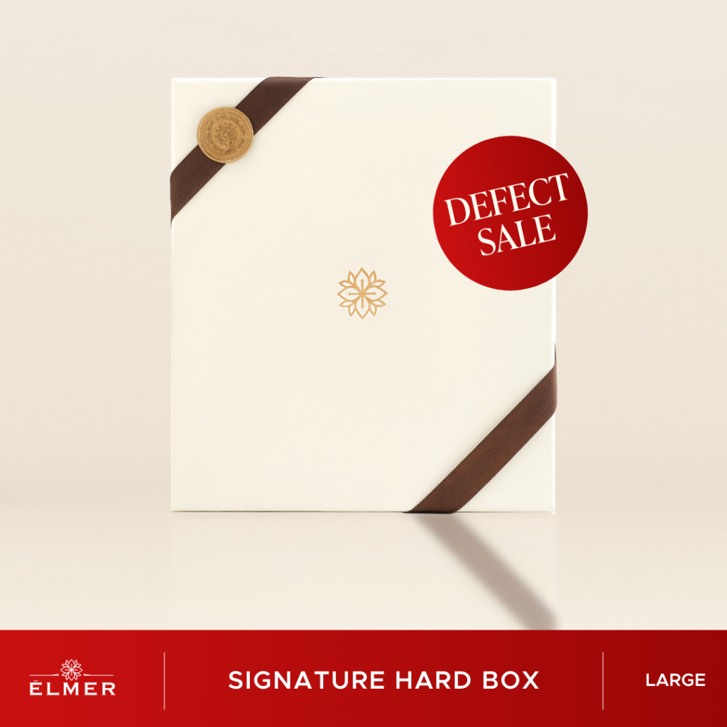 

RK [GRADE B] ELMER Signature Hard Box Gifting Kit Kotak Kado Hadiah Medium-Large Textured Ivory