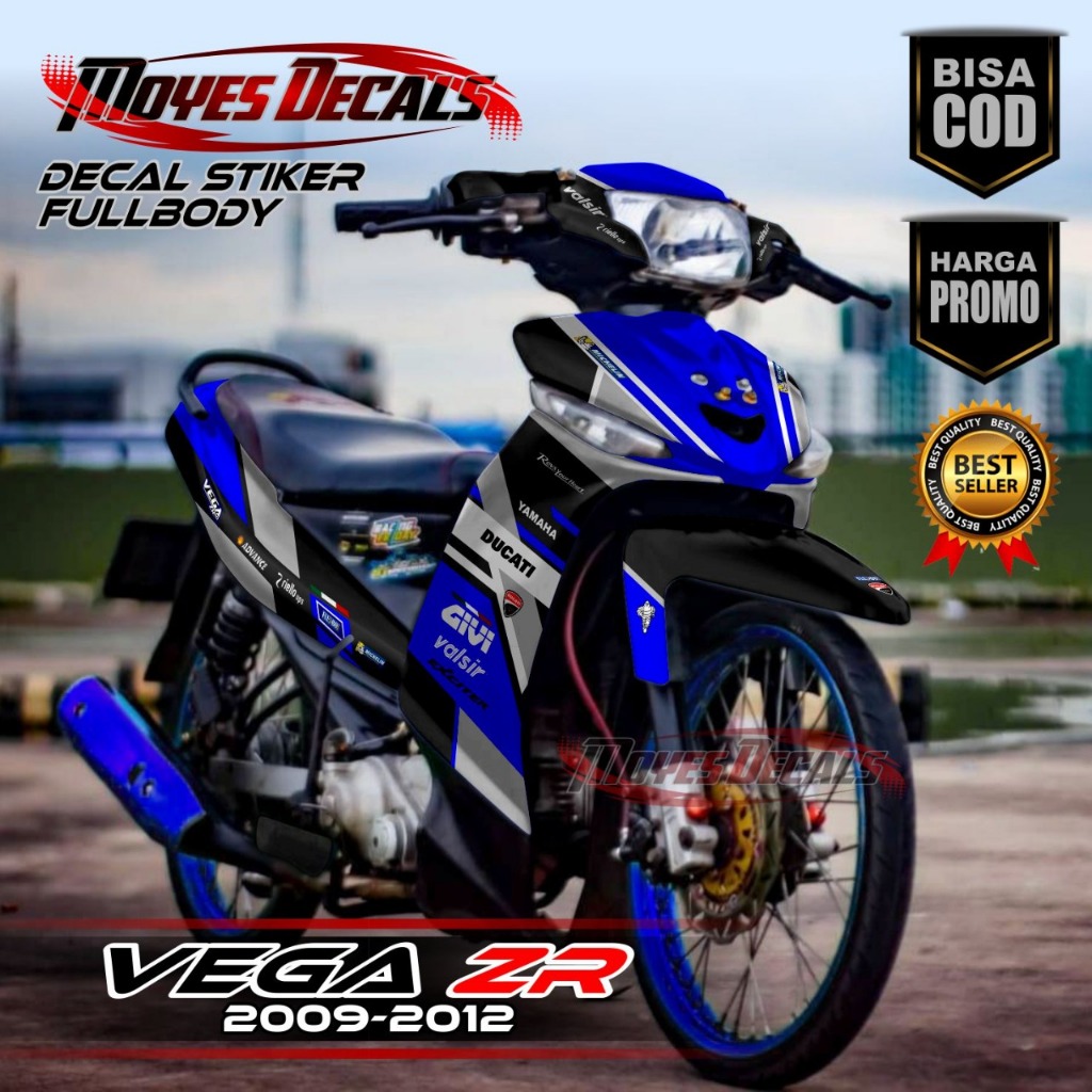 Decal Motor Vega ZR - Stiker Motor Vega ZR Fullbody Premium - Variasi Motor Vega ZR DUCATI