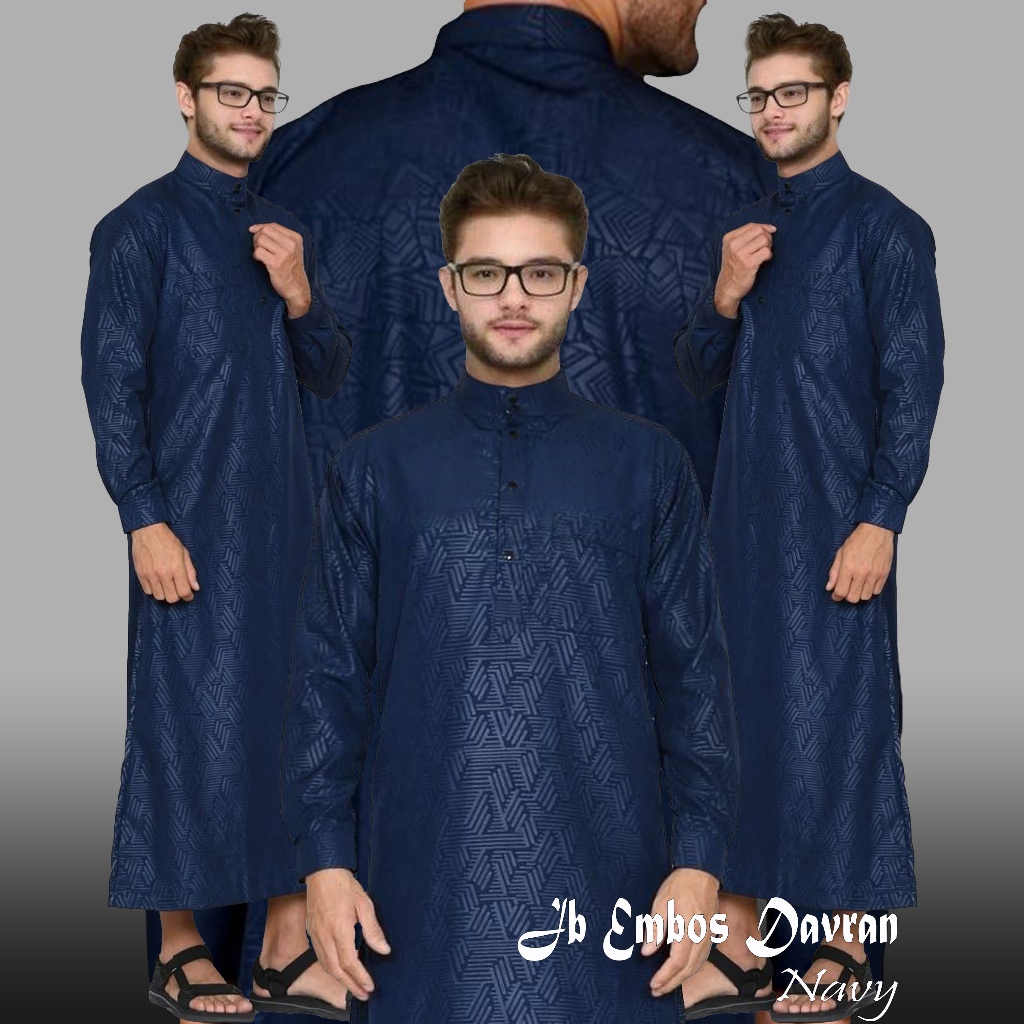 Willy jubah pria gamis pria jubah mewah Emboss Gamis Pria Dewasa Jubah Polos Motif Alharamain