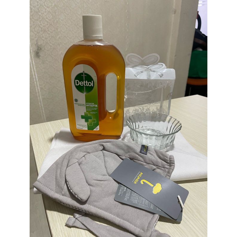 Dettol antiseptik liquid 750ml cairan antiseptik FREE mangkok dan topi bayi