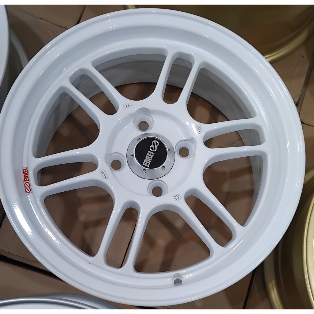 VELG RACING ROSSI PREMA WARNA WHITE GLOSS RING 15 LEBAR 6.5 LOBANG 4 PCD 100 ET 40