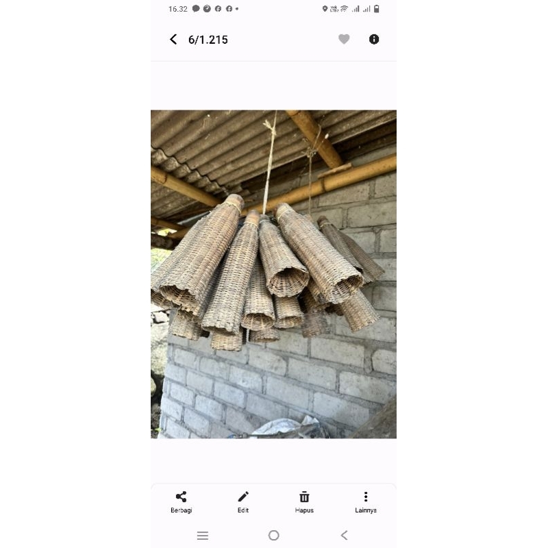 bubu bambu penangkap belut di sawah