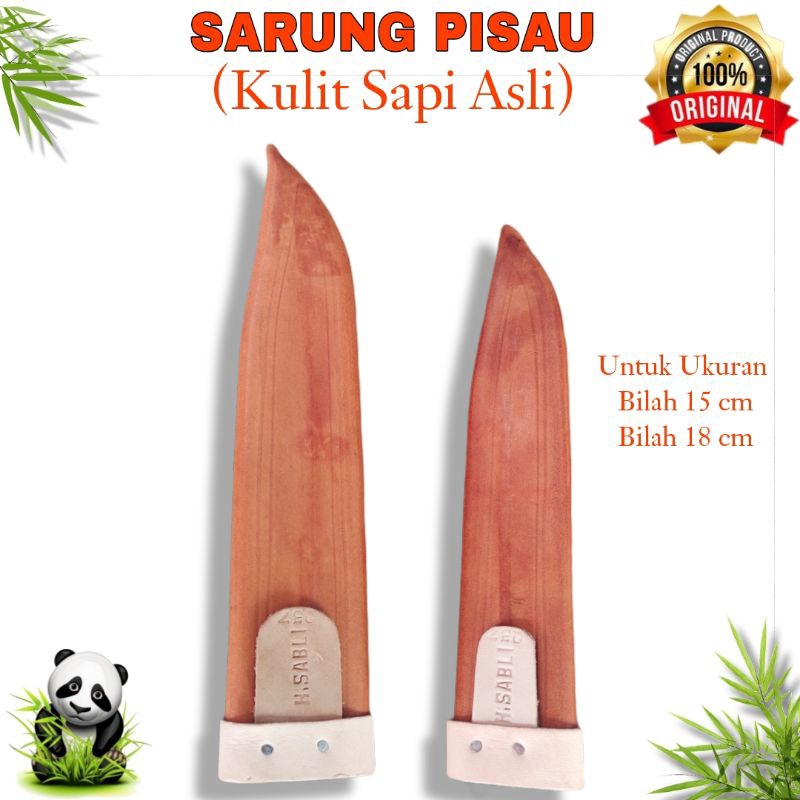 Sarung pisau kulit asli