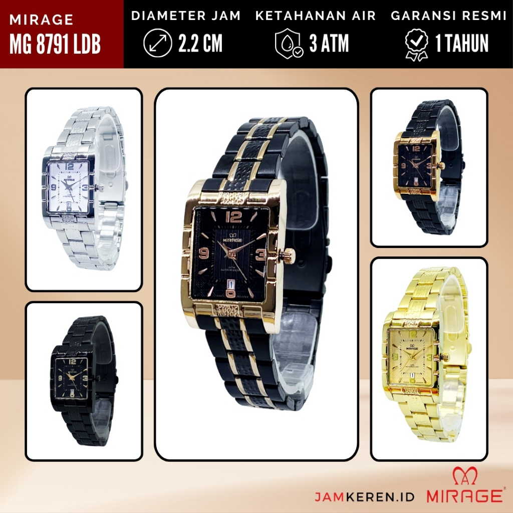 Mirage - Jam Tangan Wanita - Jam Tangan Anti Air - Jam Tangan Mirage Wanita 8461 LD Original 100%