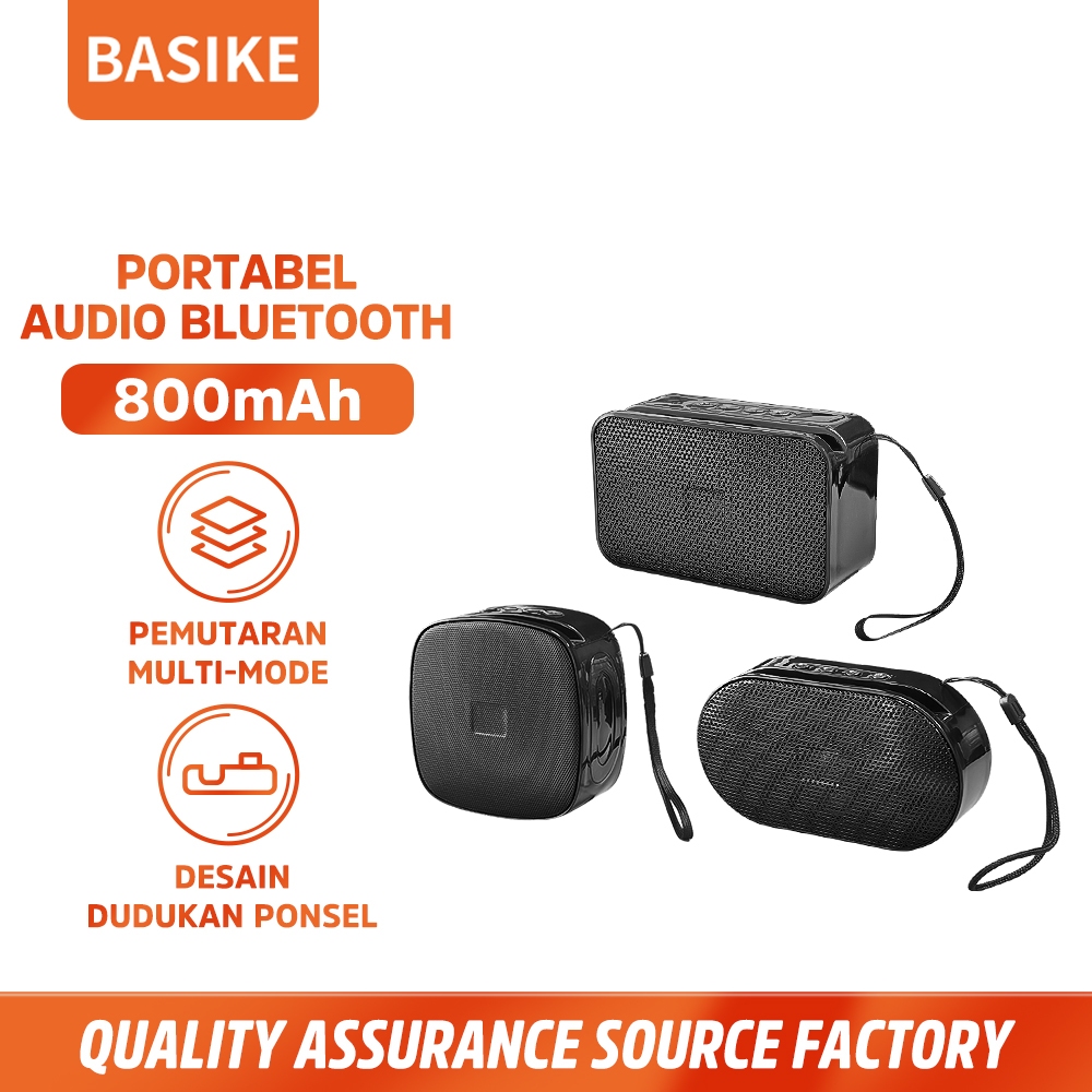 BASIKE Speaker Bluetooth Aktif Super Bass karaoke Mini Portable Outdoor Original Garansi 1 Tahun