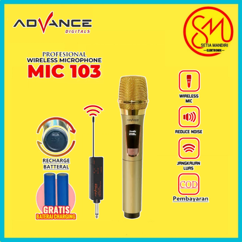 Advance Mic-103/ Microphone Profesional Mic Wireless