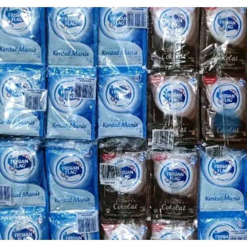 

24 Pcs Susu bendera FRISIAN FLAG 4 Renceng 40 gram vanila coklat korean strawberry BISA MIX Pati JATENG Milk Food