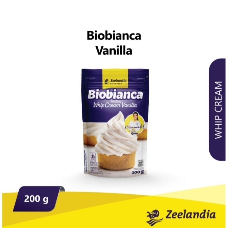 

ZEELANDIA BIOBIANCA WHIP CREAM VANILLA 200 GRAM