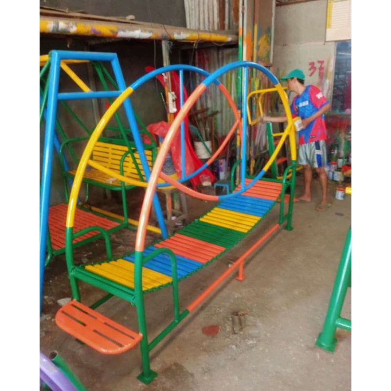 mainan jembatan rantai, jembatan goyang