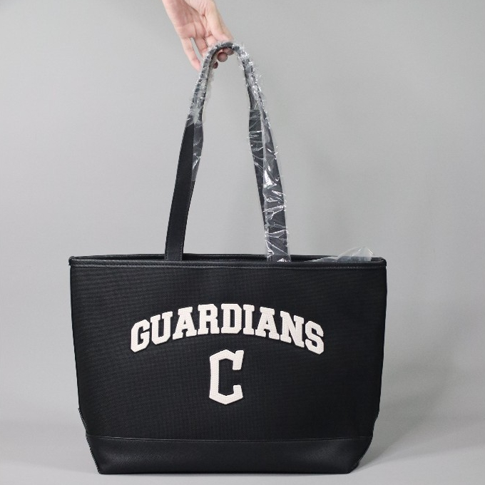 MLB Guardian Big Tote Bag Leather In Black Tas Fashion Wanita Original Branded