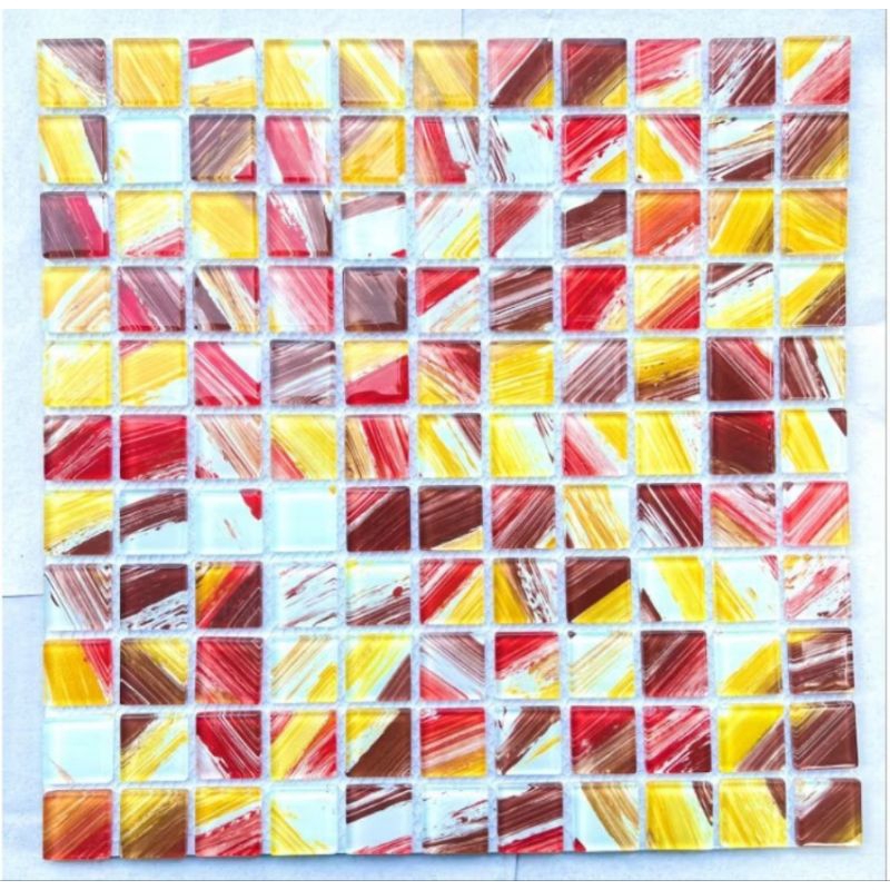 keramik tiles red | keramik mozaik merah mix 30x30 cm