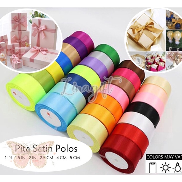 

Rol 2 Yard PITA SATIN POLOS 4MM 112 IN POLOS 15 INCH SATEEN RIBBON PITA KADO 4CM
