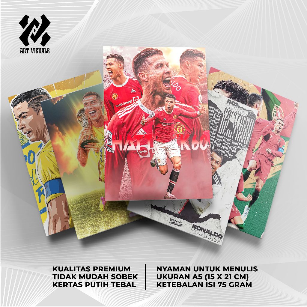 

Buku Tulis Custom Tema Cristiano Ronaldo Terlengkap Termurah Model Bebas Pilih Foto / Buku Tulis Sekolah / Buku Catatan