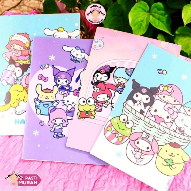 

Buku Tulis Sanrio A5 Catatan Garis Kuromi Melody Cinamorol
