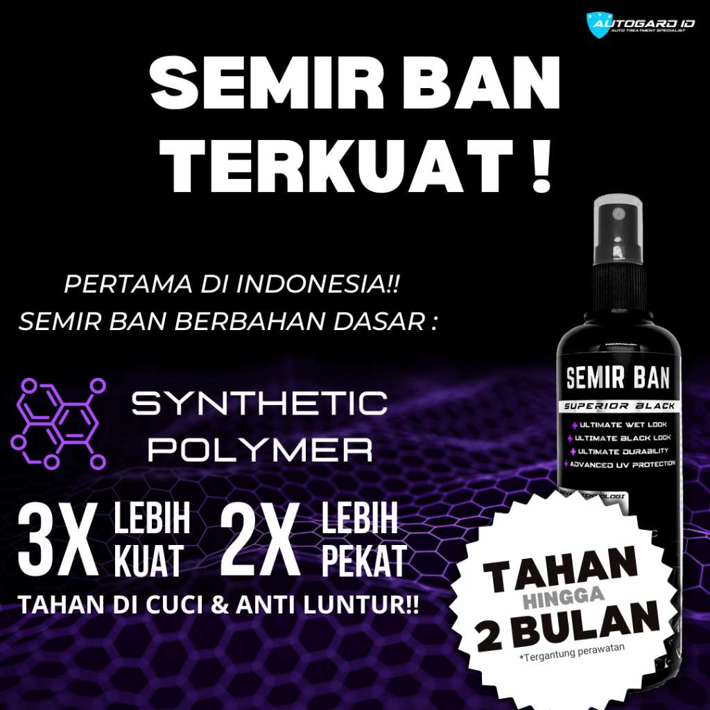 Terlaris Semir Ban Mobil Permanen Synthetic Polymer Semir Ban Mobil Tahan Lama Superior Black
