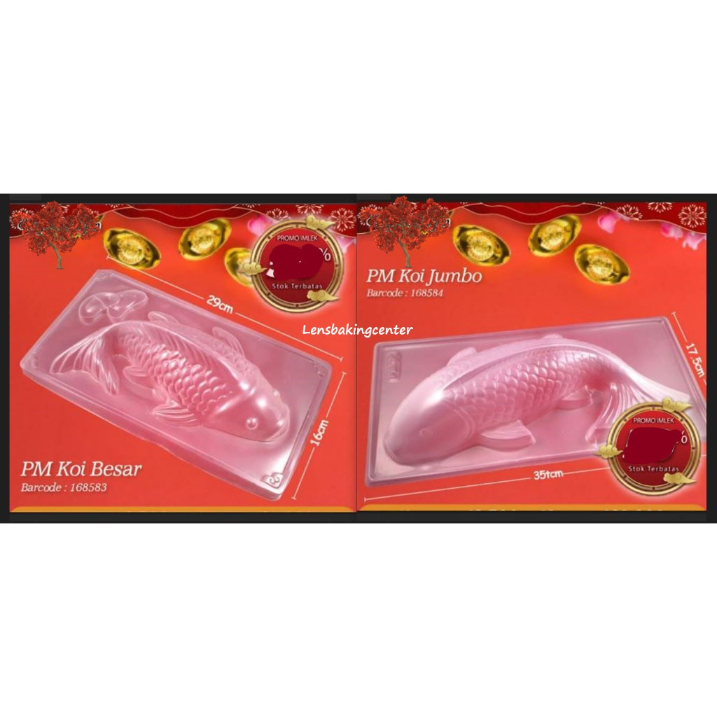 Cetakan Plastik Model Coklat/Puding/Jely Fish/ Ikan Mas Koi KECIL  BESAR JUMBO   Imlek Chinese New Y