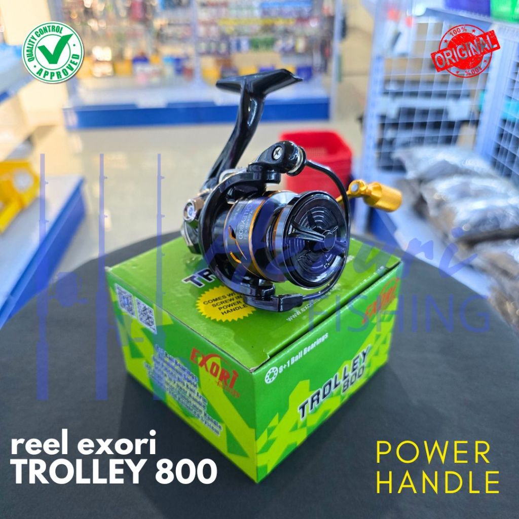 REEL EXORI TROLLEY 800 POWER HANDLE - REEL PANCING SPINNING / REEL Ultra Light / REEL HARIAN