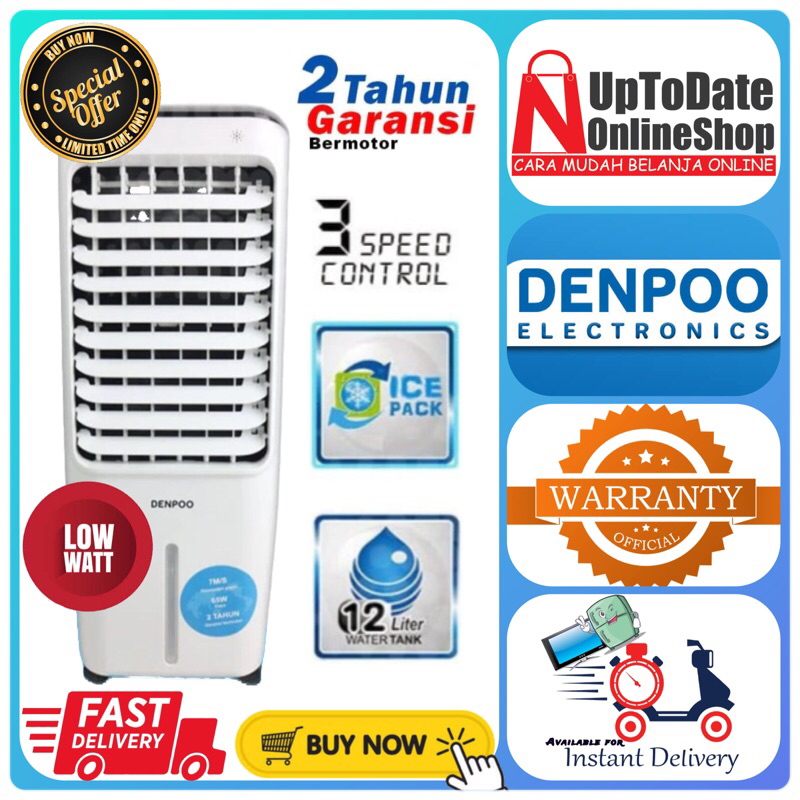 AIR COOLER DENPOO AR-1108 AR1108 AR 1108 PENYEJUK RUANGAN LOW WATT 12L DENPOO AIR COOLER
