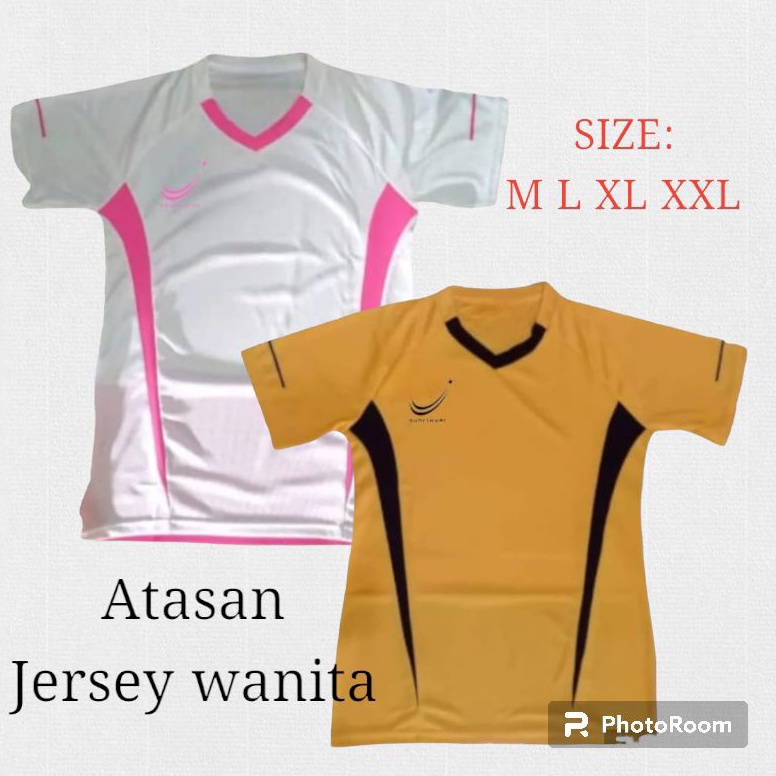 Stok terbatas ATASAN JERSEY WANITA baju olahraga senam aerobic volly futsal sepeda lari jogging sant