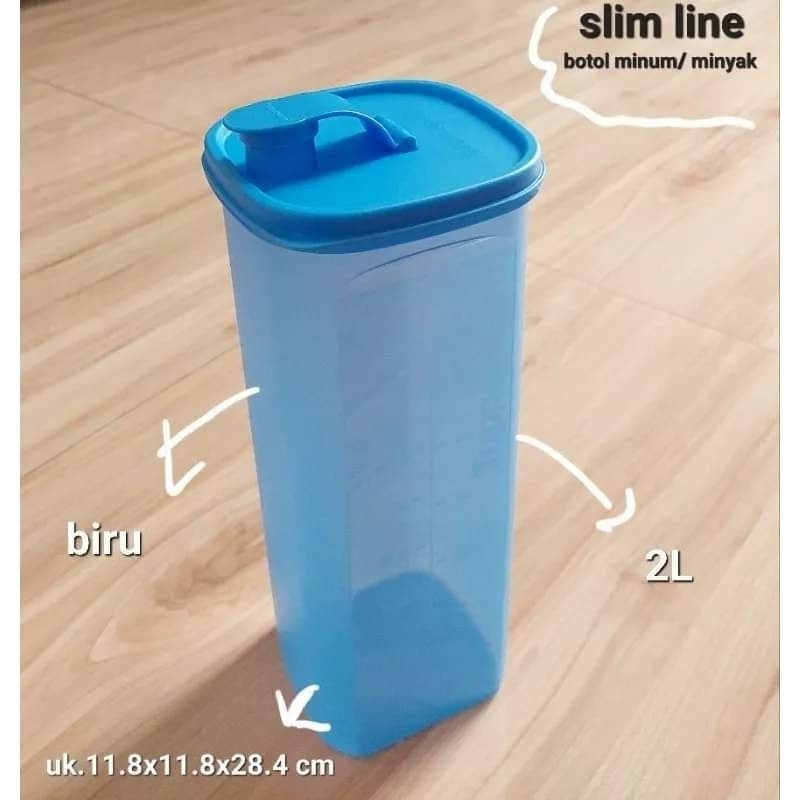 WADAH AIR MINUM 2LITER TUPPERWARE SLIM LINE 2LITER TUPPERWARE