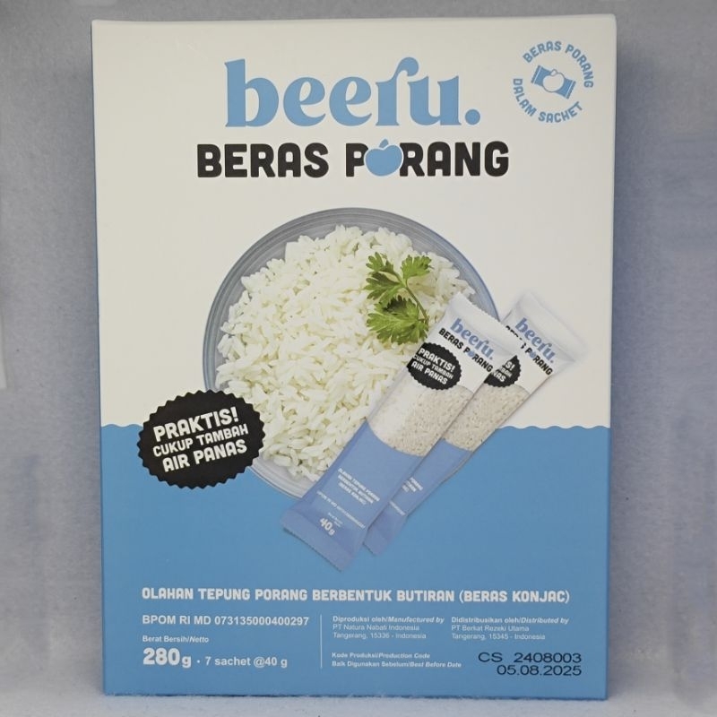 

Beeru Beras Porang Box | Pouch 500 gram - Shirataki Konjac Rice