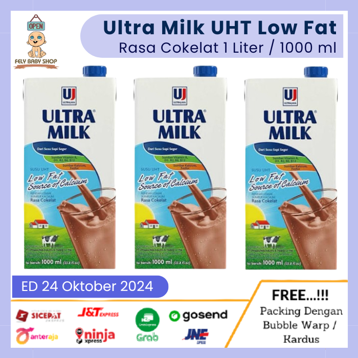 

Susu Ultra Milk Low Fat UHT Rasa Coklat 1 L