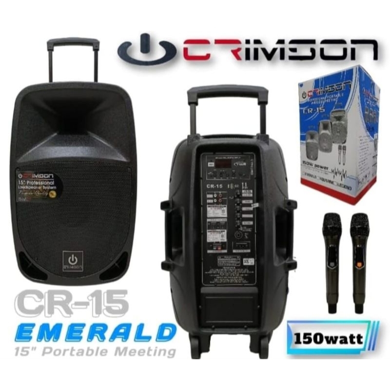 SPEAKER PORTABLE WIRELESS CRIMSON CR 15 PRESTIGE 15 INCH