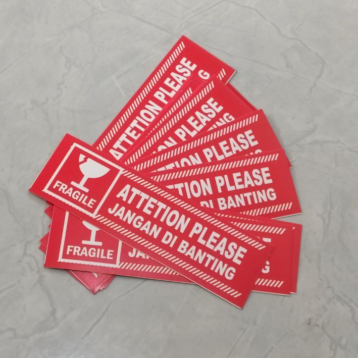 50 pcs STIKER FRAGILE KEBUTUHAN PAKET / STIKER KEBUTUHAN PAKET / KEPERLUAN PAKET / FRAGILE / LAKBAN 