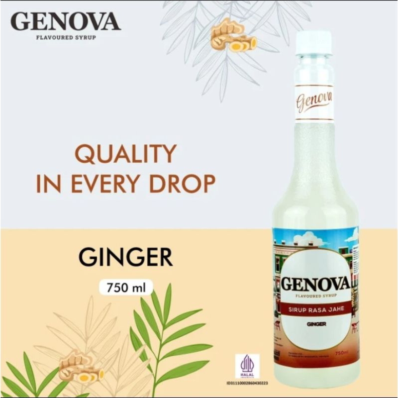 

Gingger Syrup Genova 75ml - Genova Sirup Rasa jahe - Sirup jahe