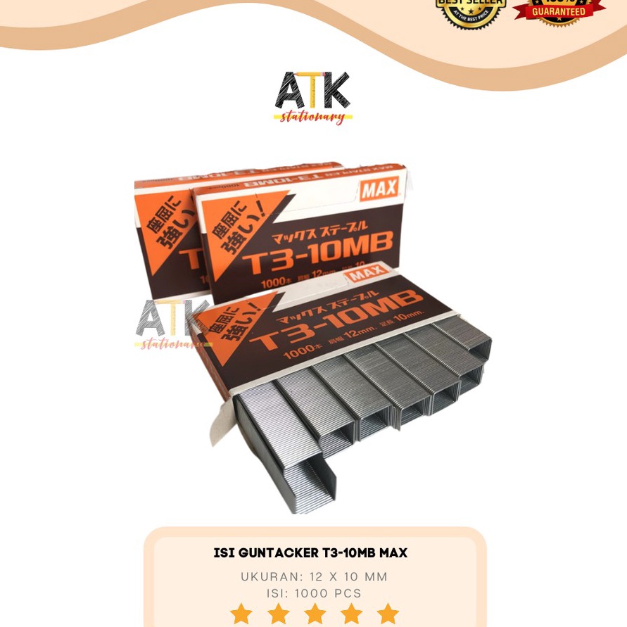 

TOP PRODUK Isi Tacker MAX T3 1MB Hekter Tembak Stapler Tembak MAX atk