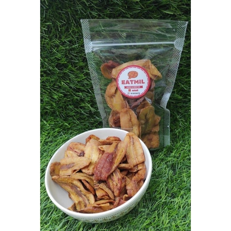 

Jajanan cemilan keripik pisang oven manis 50gr